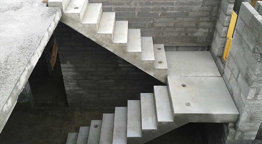 Escalier en béton prefabrique